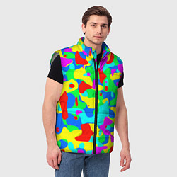 Мужской жилет Форма маляра - кляксы, цвет: 3D-светло-серый — фото 2