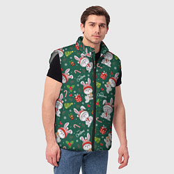Мужской жилет Merry Christmas Rabbit 2023, цвет: 3D-светло-серый — фото 2