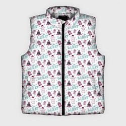 Мужской жилет Паттерн Новогодний, цвет: 3D-светло-серый