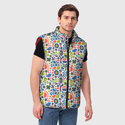 Мужской жилет Этно орнамент, цвет: 3D-красный — фото 2