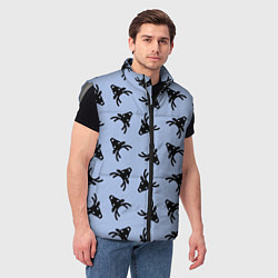 Мужской жилет Эстетика Новогодние олени, цвет: 3D-светло-серый — фото 2