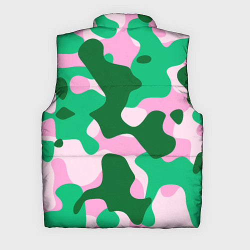 Мужской жилет Абстрактные зелёно-розовые пятна / 3D-Красный – фото 2