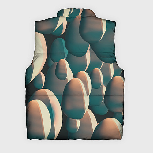 Мужской жилет Множество абстрактных летающих камней / 3D-Черный – фото 2