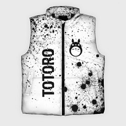 Мужской жилет Totoro glitch на светлом фоне: надпись, символ, цвет: 3D-черный