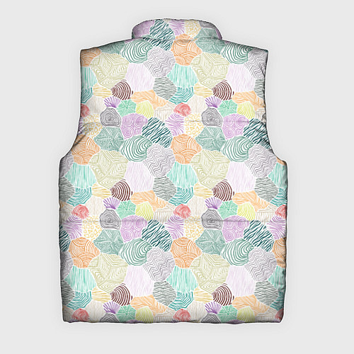 Мужской жилет Геометрические фигуры скетч / 3D-Красный – фото 2