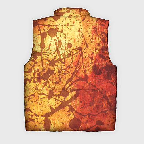 Мужской жилет Текстура - Orange in dark splashes / 3D-Черный – фото 2