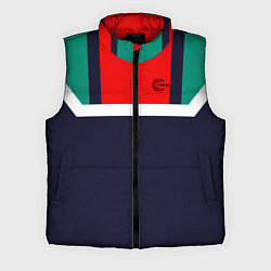 Мужской жилет FIRM синий с зелеными плечами