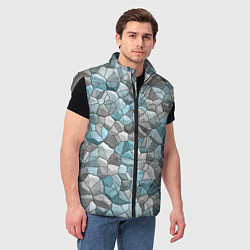 Мужской жилет Мозаика из цветных камней, цвет: 3D-светло-серый — фото 2
