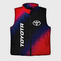 Мужской жилет Toyota красный карбон, цвет: 3D-черный