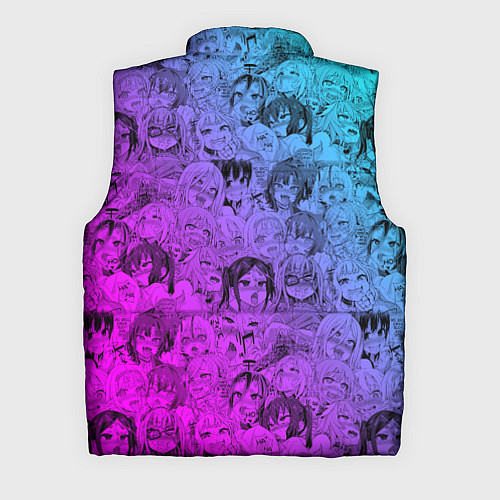 Мужской жилет Ахегао девушки градиент / 3D-Черный – фото 2