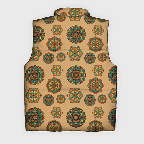 Мужской жилет Мандалы на бежевом фоне / 3D-Черный – фото 2