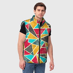 Мужской жилет Хаос из геометрических фигур, цвет: 3D-светло-серый — фото 2
