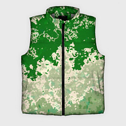 Мужской жилет Абстракция в зелёных тонах, цвет: 3D-светло-серый