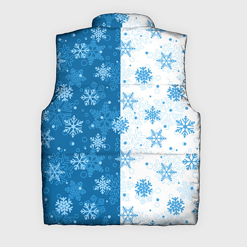 Мужской жилет Красивые снежинки / 3D-Черный – фото 2