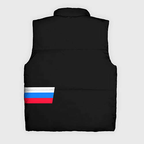 Мужской жилет Россия и три линии на черном фоне / 3D-Черный – фото 2