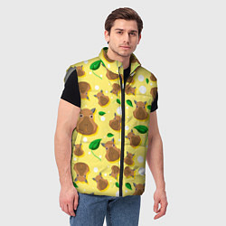 Мужской жилет Капибара паттерн, цвет: 3D-светло-серый — фото 2