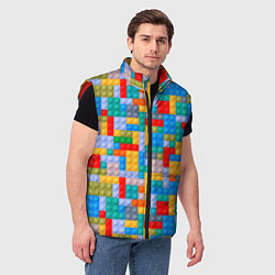 Мужской жилет Детский конструктор - текстура, цвет: 3D-красный — фото 2