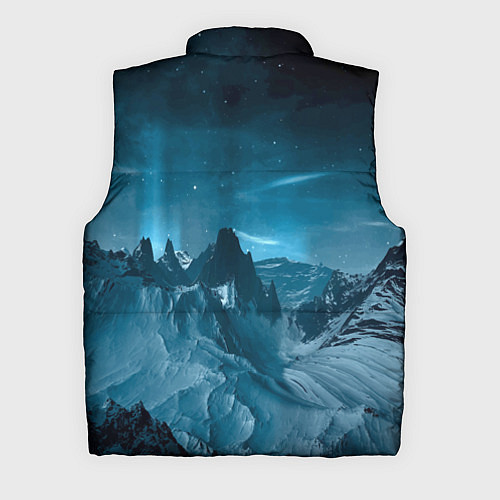 Мужской жилет Снежные горные вершины / 3D-Черный – фото 2