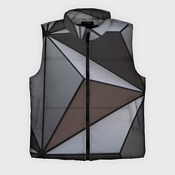 Мужской жилет Металлическая геометрическая броня, цвет: 3D-светло-серый