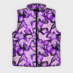 Мужской жилет Сиренево-серый абстрактный пятнистый узор, цвет: 3D-светло-серый