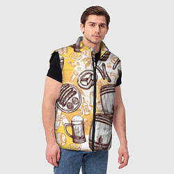 Мужской жилет Beer barrels, цвет: 3D-черный — фото 2