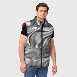 Мужской жилет Плавленное серебро, цвет: 3D-красный — фото 2