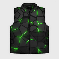 Мужской жилет Green neon steel, цвет: 3D-черный