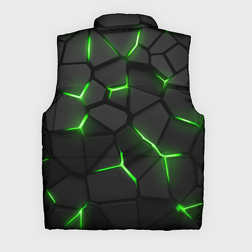 Мужской жилет Green neon steel / 3D-Черный – фото 2