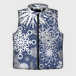 Мужской жилет Волшебный снегопад, цвет: 3D-черный