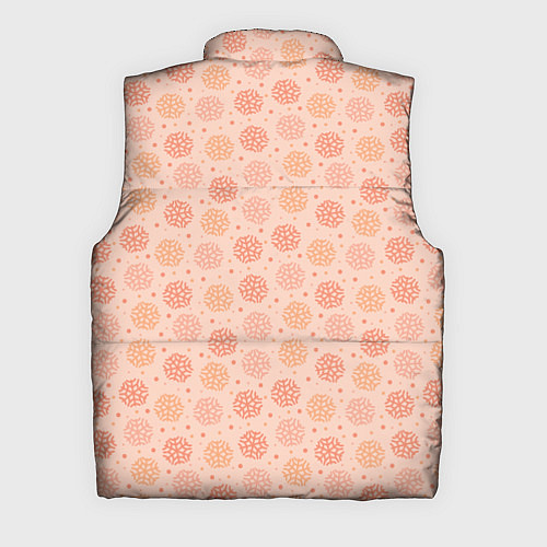 Мужской жилет Узор из снежинок в розовых оттенках / 3D-Светло-серый – фото 2