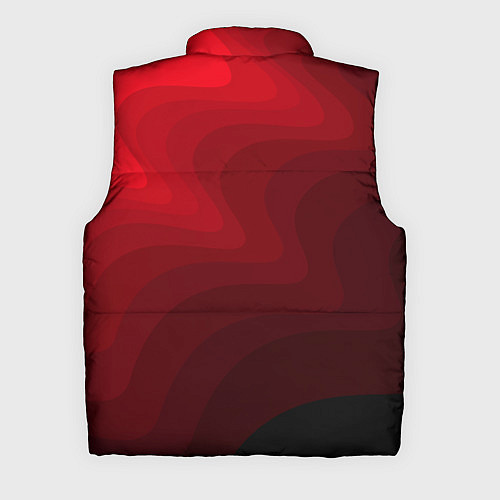 Мужской жилет Красный абстрактный фон волны / 3D-Черный – фото 2