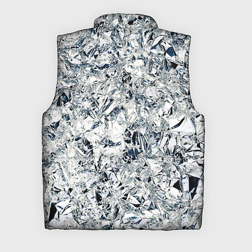 Мужской жилет Сверкающие кристаллы серебра / 3D-Черный – фото 2