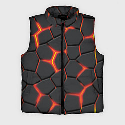 Мужской жилет Неоновый разлом - жёлтый, цвет: 3D-черный