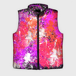 Мужской жилет Разбрызганная красная краска - темный фон