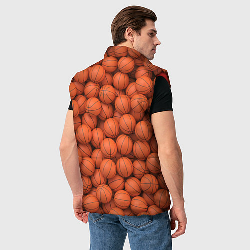 Мужской жилет Баскетбольные мячи / 3D-Красный – фото 4