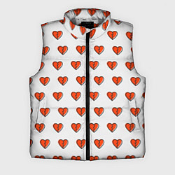 Мужской жилет Разбитые сердца на белом фоне, цвет: 3D-светло-серый