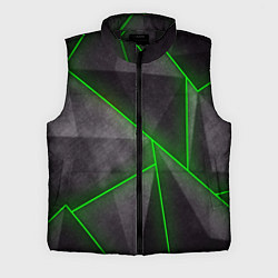 Мужской жилет Stripes Abstract green, цвет: 3D-черный