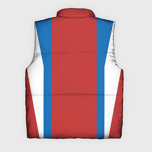 Мужской жилет Непобедимый - в цветах российского флага / 3D-Черный – фото 2