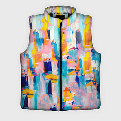 Мужской жилет Живописные мазки краски, цвет: 3D-черный