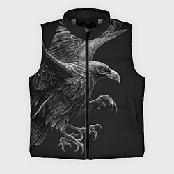 Мужской жилет Черно-белый ворон, цвет: 3D-светло-серый