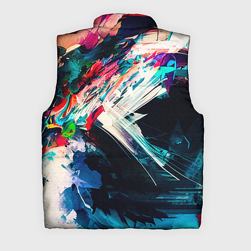 Мужской жилет Разноцветные мазки краски / 3D-Светло-серый – фото 2