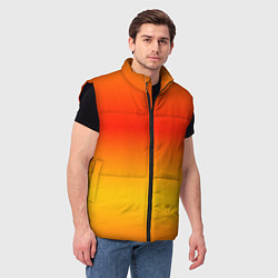 Мужской жилет Переливы оранжевого, цвет: 3D-черный — фото 2