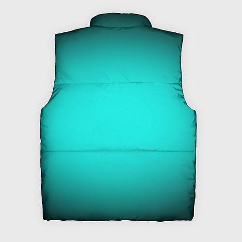 Мужской жилет Бирюзовый градиент / 3D-Черный – фото 2