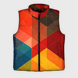 Мужской жилет Абстрактная геометрия мозаика, цвет: 3D-черный