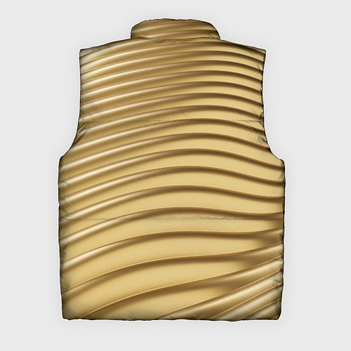 Мужской жилет Золотой волнистый фон / 3D-Черный – фото 2