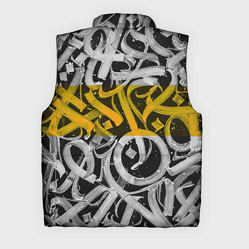 Мужской жилет Yellow Callicraphic / 3D-Черный – фото 2