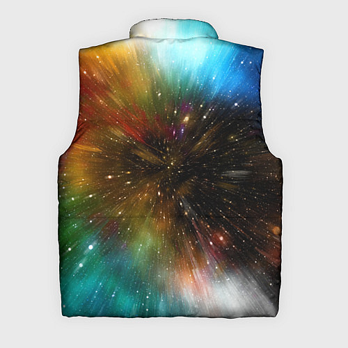Мужской жилет Бескрайний космос - неон / 3D-Черный – фото 2