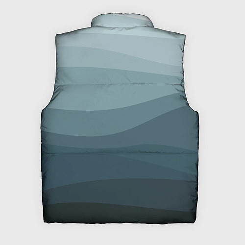 Мужской жилет Бирюзовые волны / 3D-Светло-серый – фото 2