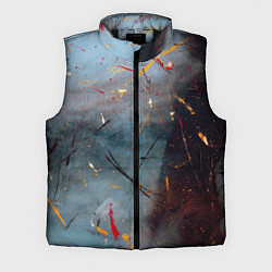 Мужской жилет Тёмно-серый туман и краски
