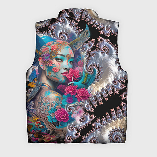 Мужской жилет Japanese beauty - irezumi / 3D-Черный – фото 2